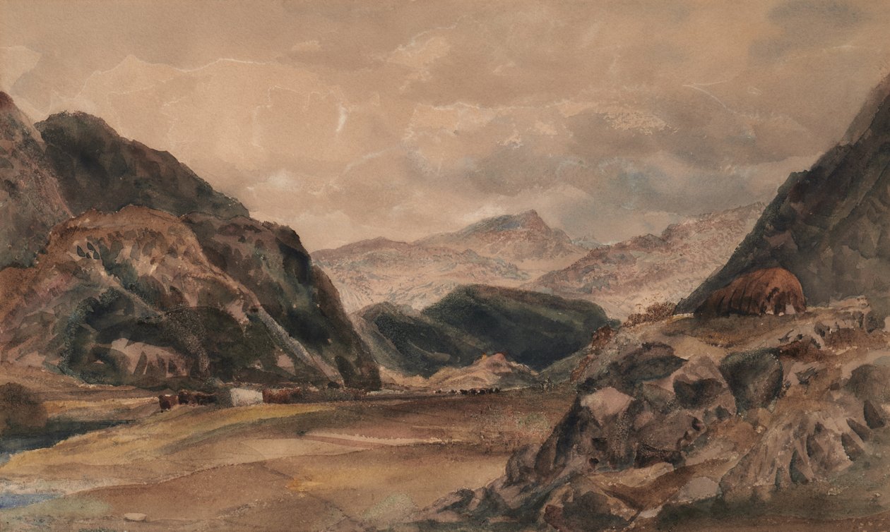 Beddgelert, norra Wales av Peter de Wint