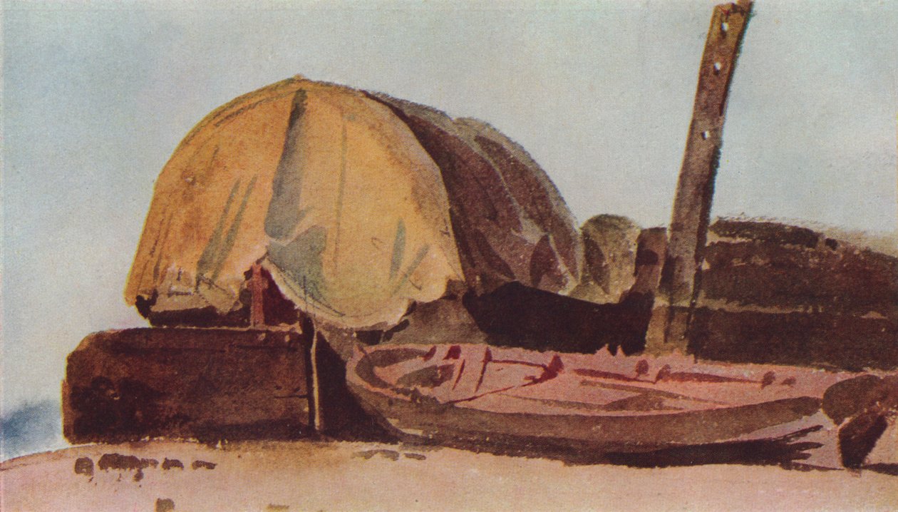 Båtar, c1800-talet av Peter de Wint