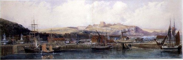 Dover från färjan av Peter de Wint
