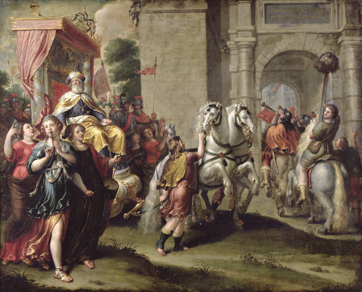 Davids triumf, ca. 1690 sverige av Peter van Lint