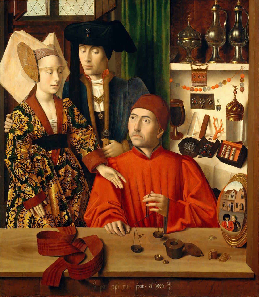En guldsmed i sin butik av Petrus Christus