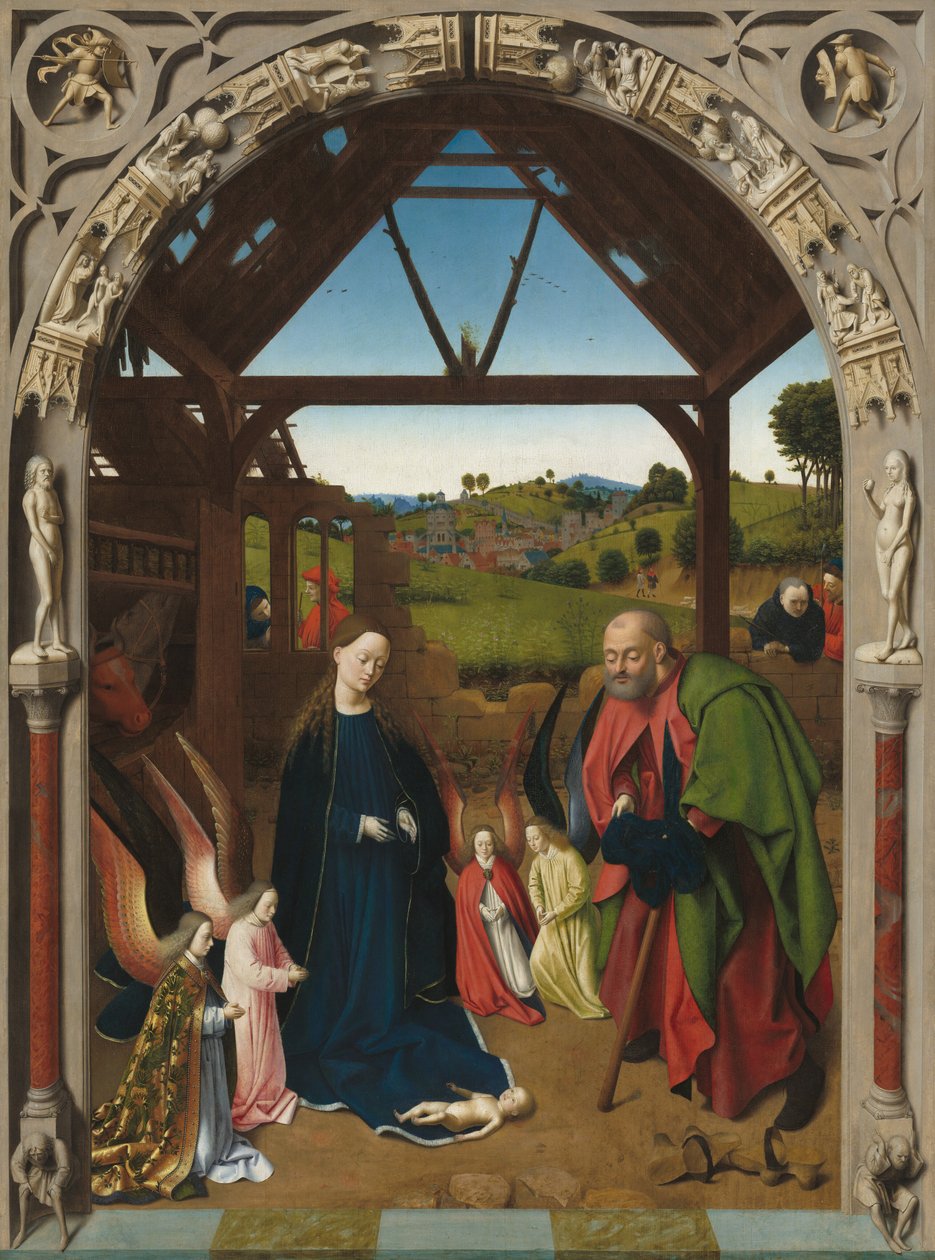 Födelsekyrkan, c. 1450. av Petrus Christus