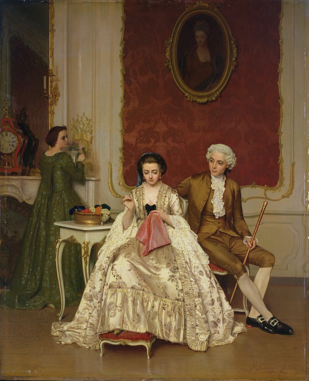 Svartsjuka, 1861 av Petrus Renier Hubertus Knarren