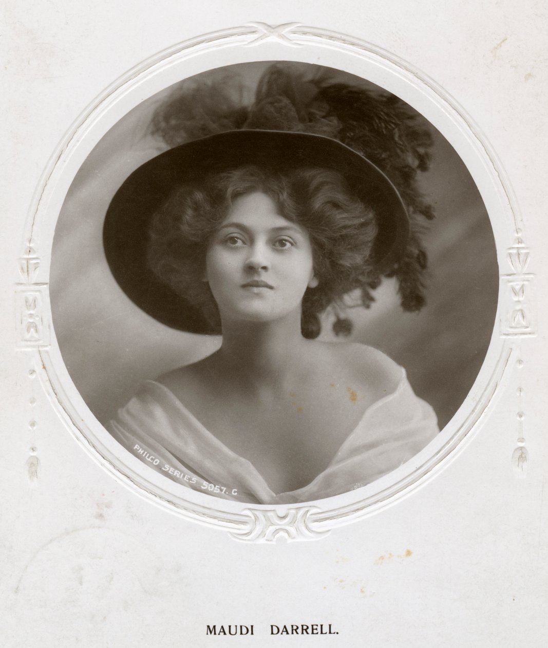 Maudi Darrell, brittisk skådespelerska, c1908. av Philco Publishing Company