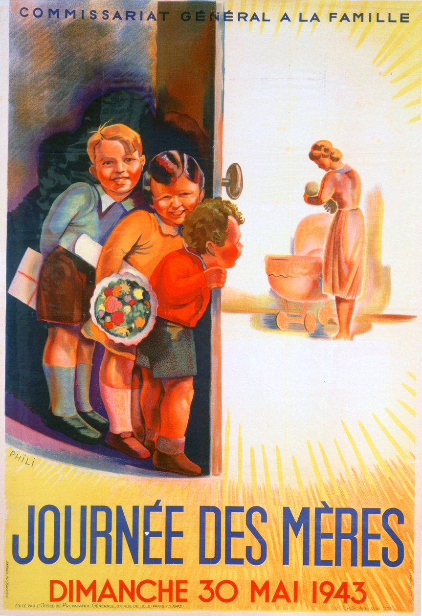 "Mors dag, söndagen den 30 maj 1943", 1943. av Phili