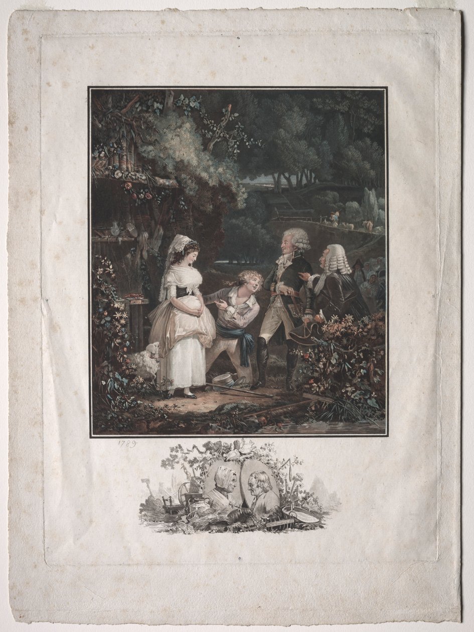 Annette och Lubin, 1789. av Philibert Louis Debucourt