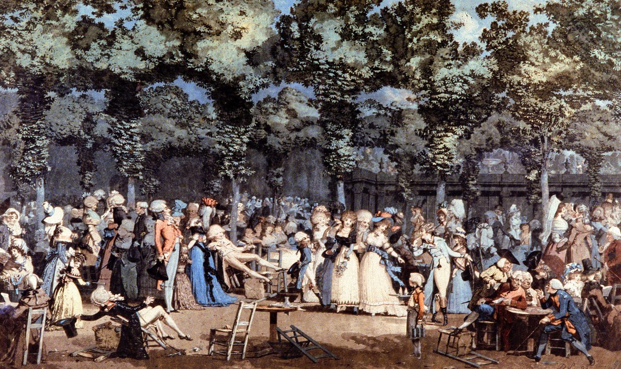 Fest på Palais Royal, Paris av Philibert Louis Debucourt