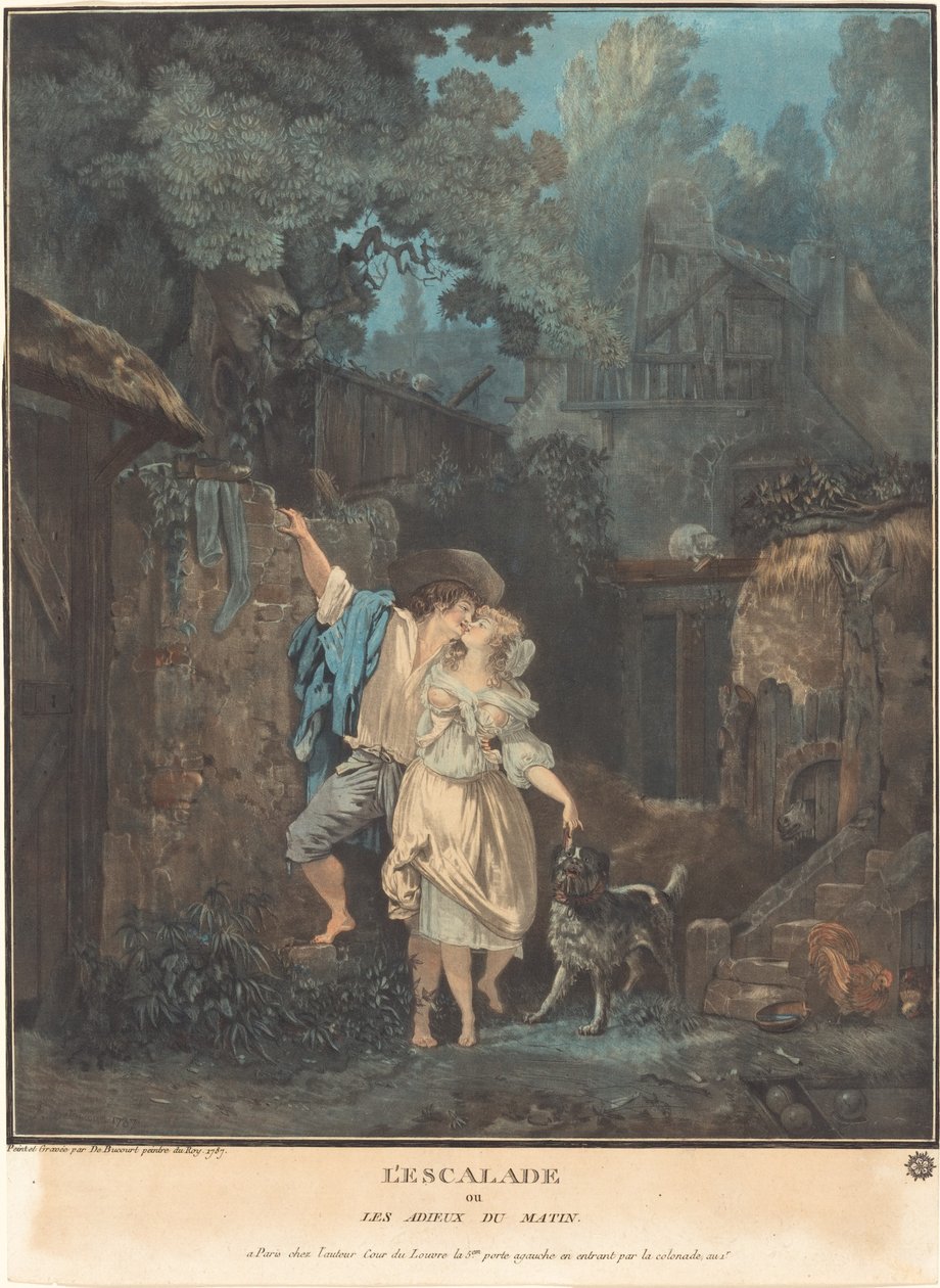 Escaladen, eller morgonfarväl av Philibert Louis Debucourt