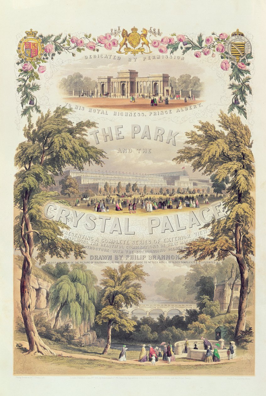 Frontispice till "The Park and the Crystal Palace", pub. av Day und Son (tryck) av Philip Brannon