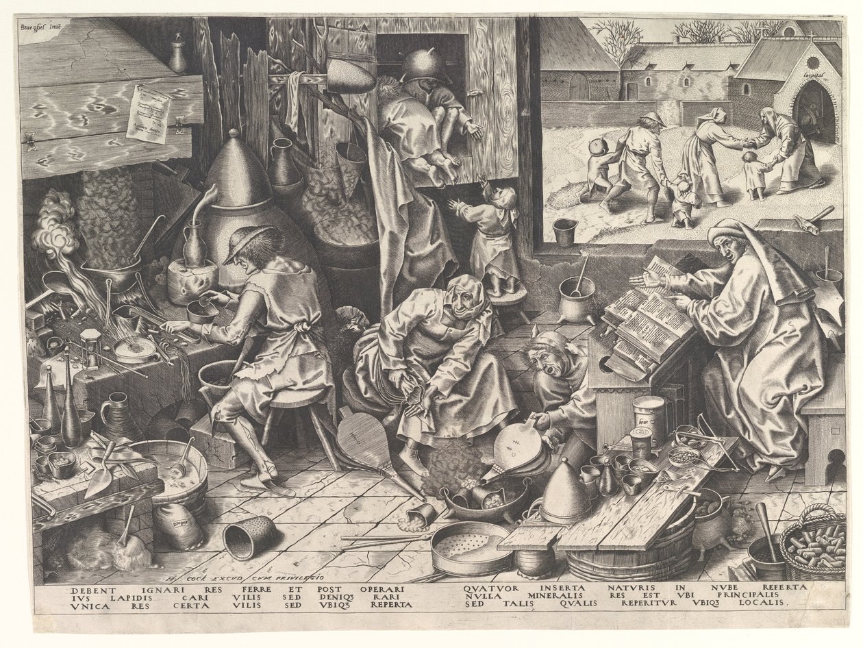 The Alchemist av Philip Galle
