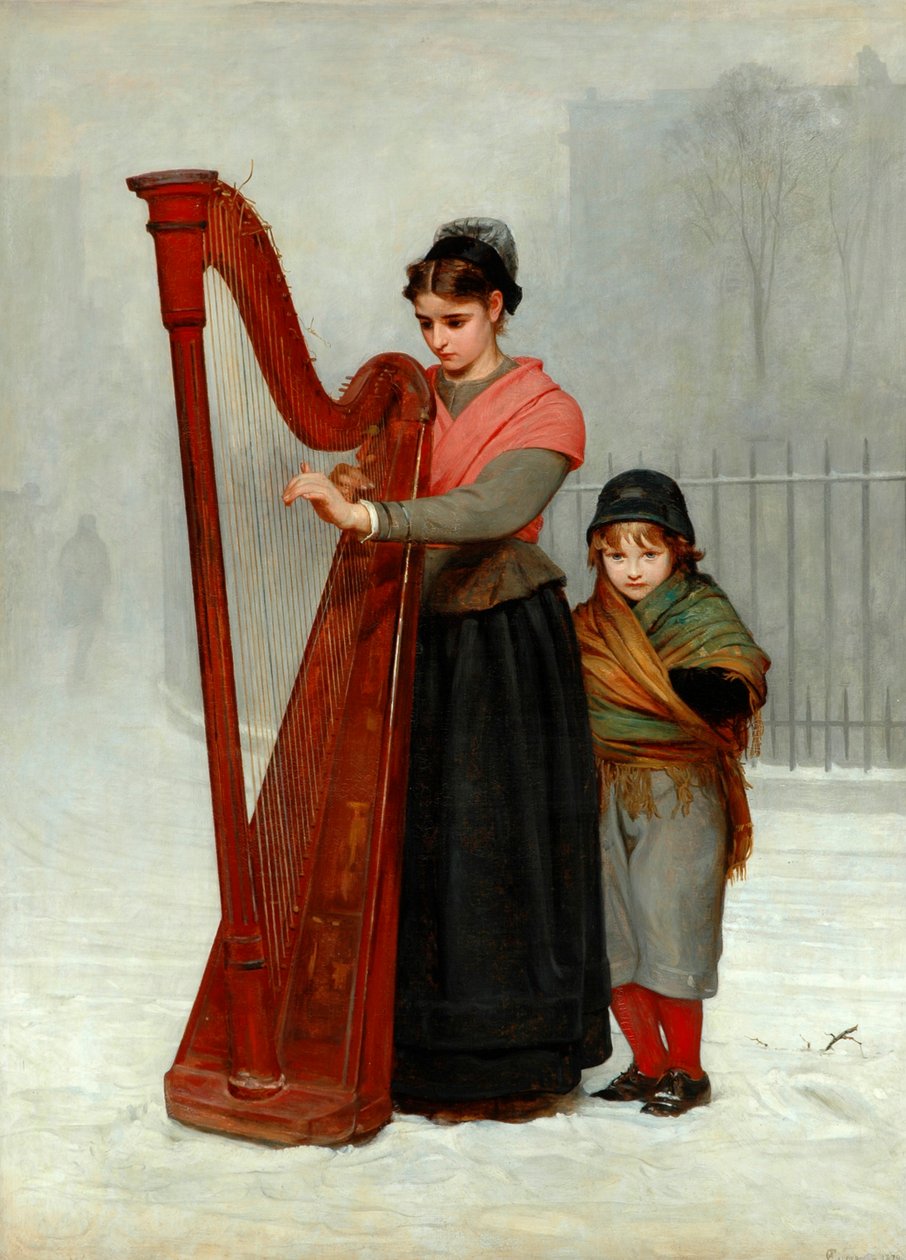 De föräldralösa, 1870 av Philip Hermogenes Calderon