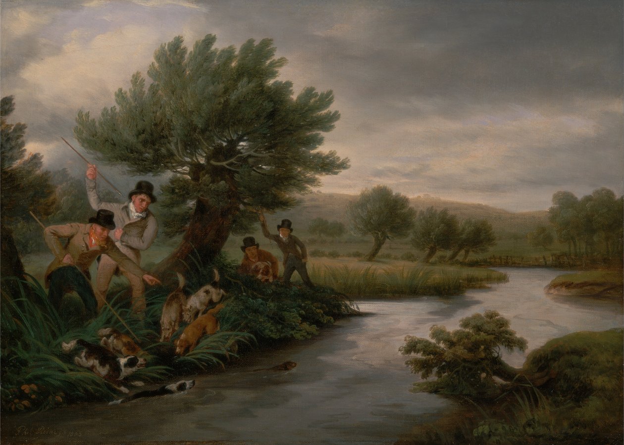 Spearing the Otter av Philip Reinagle