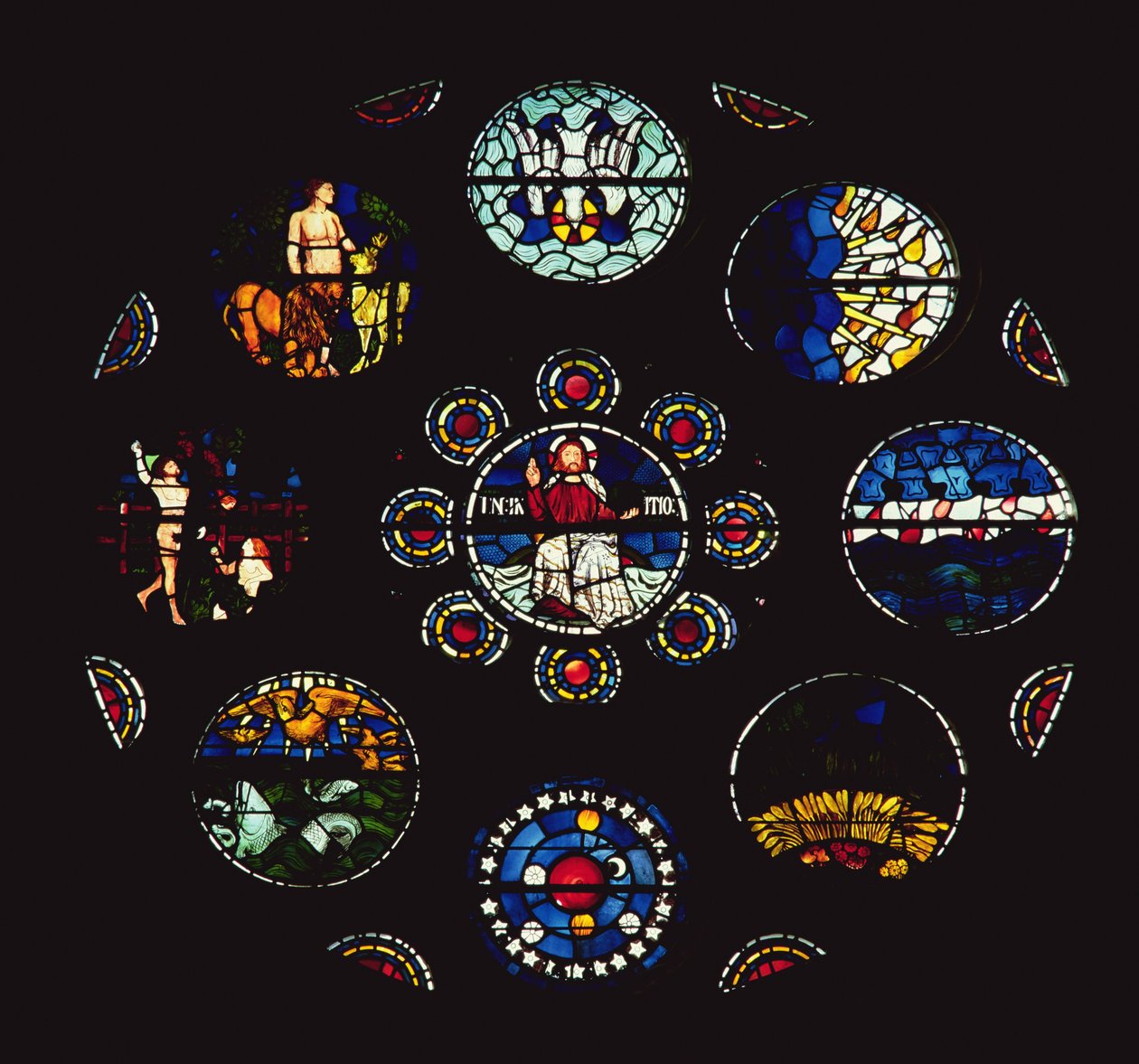 Rose fönster (målat glas) av Philip Webb