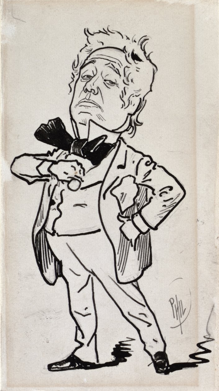 Johnny Toole (1830-1906) (penna med spår av penna på kortet) av Philip William May
