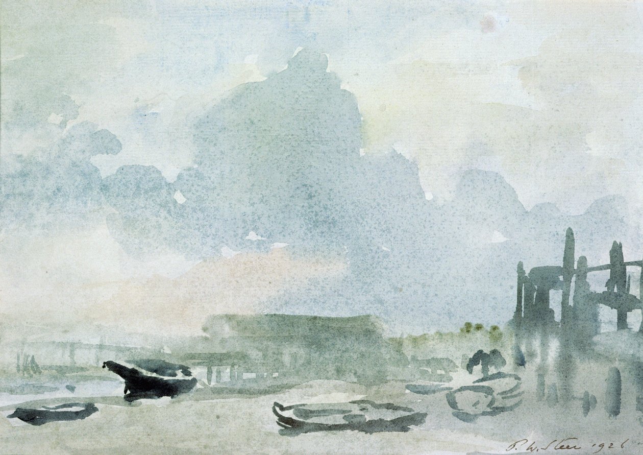 Stranden, Shoreham, 1928 av Philip Wilson Steer
