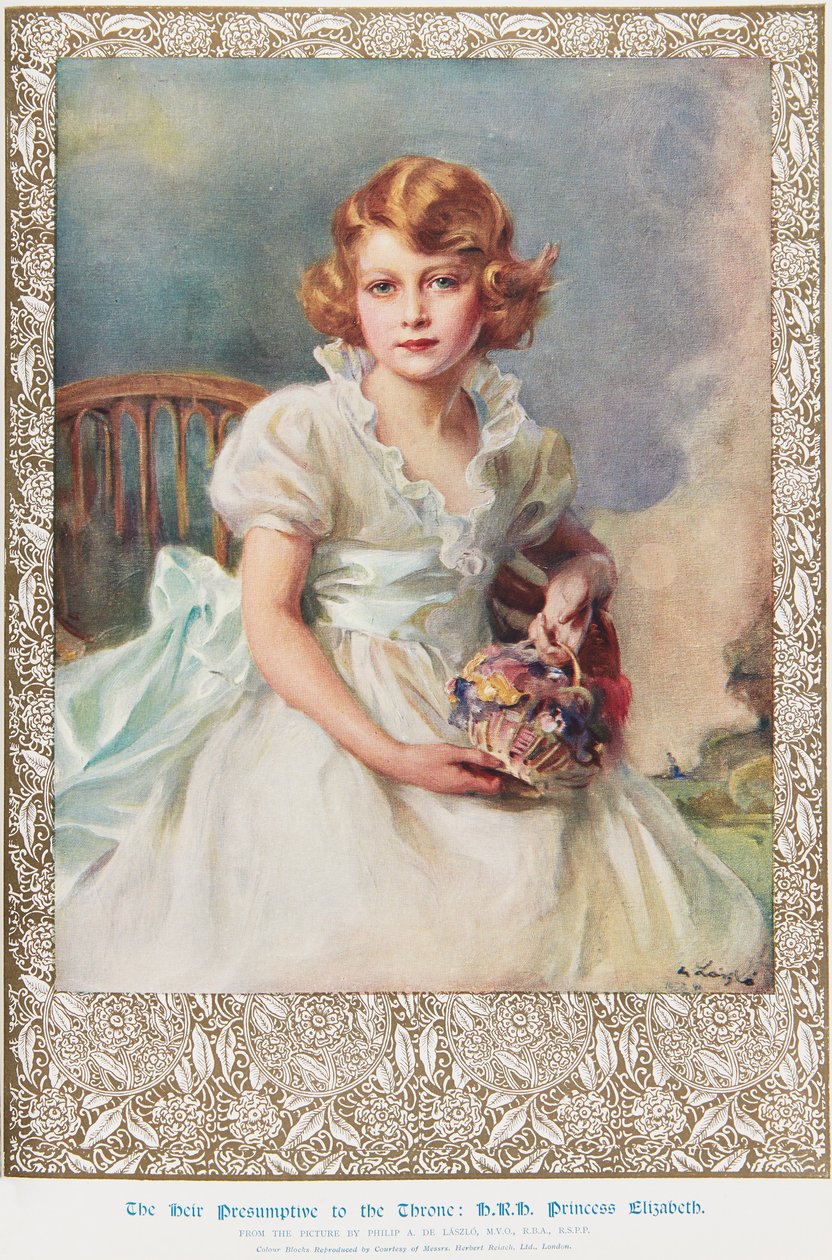 Prinsessan Elizabeth, 7 år av Philip Alexius de (after) Laszlo