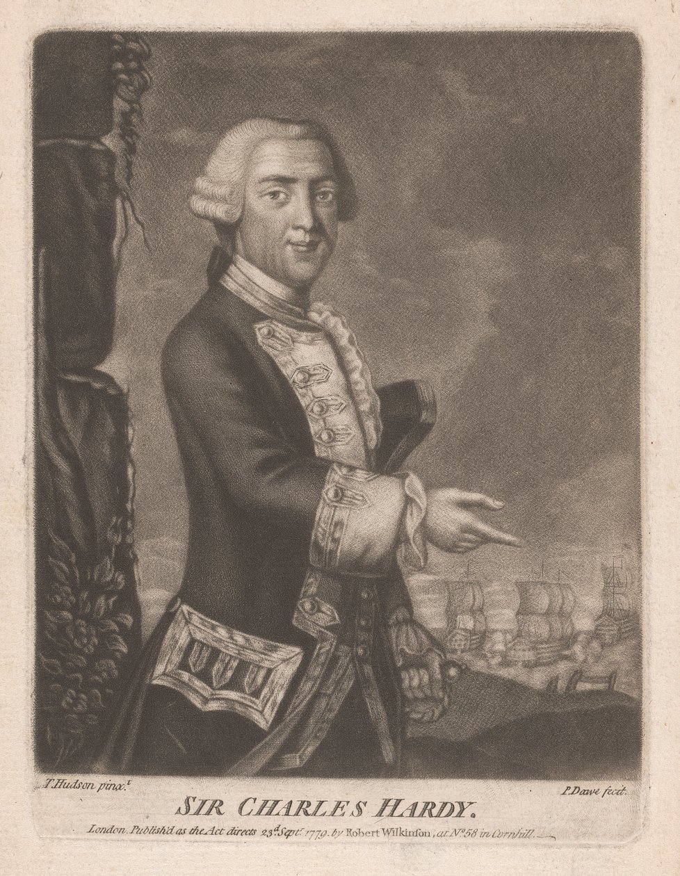 Sir Charles Hardy av Philip Dawe