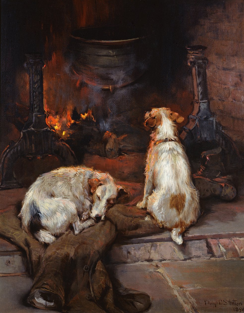 Vid härden, 1894 av Philip Eustace Stretton