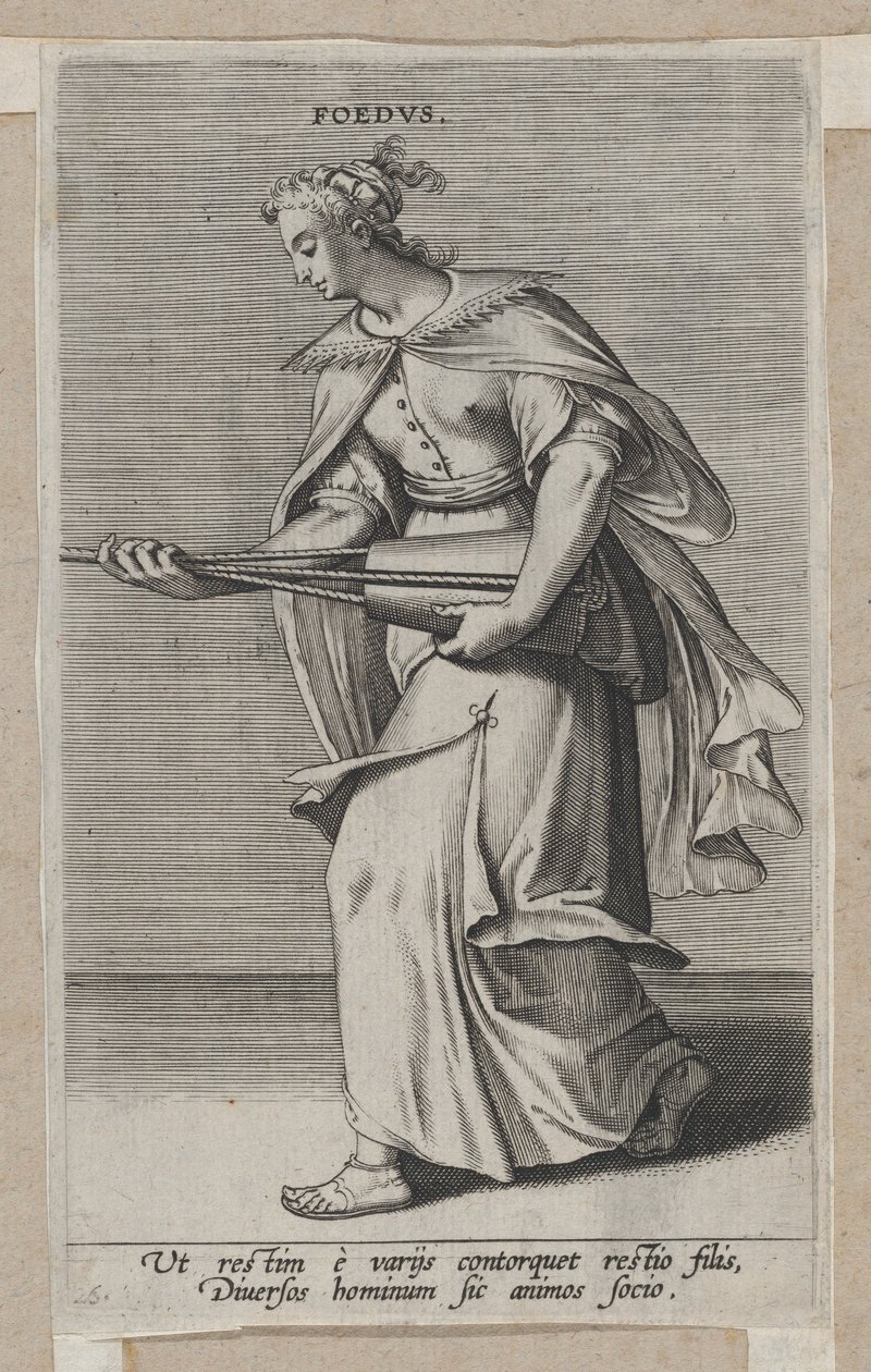 Covenant, från Prosopographia, ca. 1585-90, ca. 1585-90. av Philip Galle