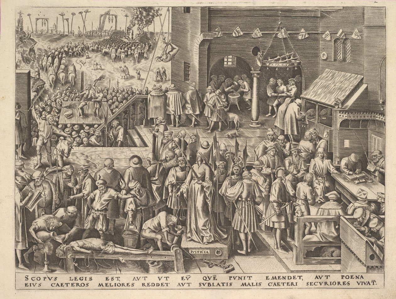 Justice Justicia från The Virtues, ca. 1559-60. av Philip Galle