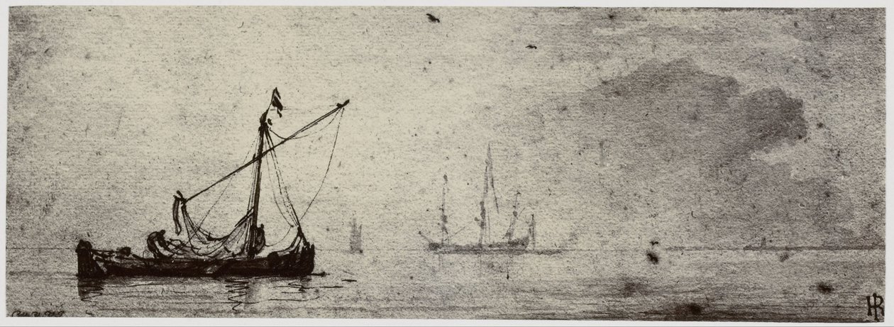 Van der Velde, en pråm av Philip Henry Delamotte