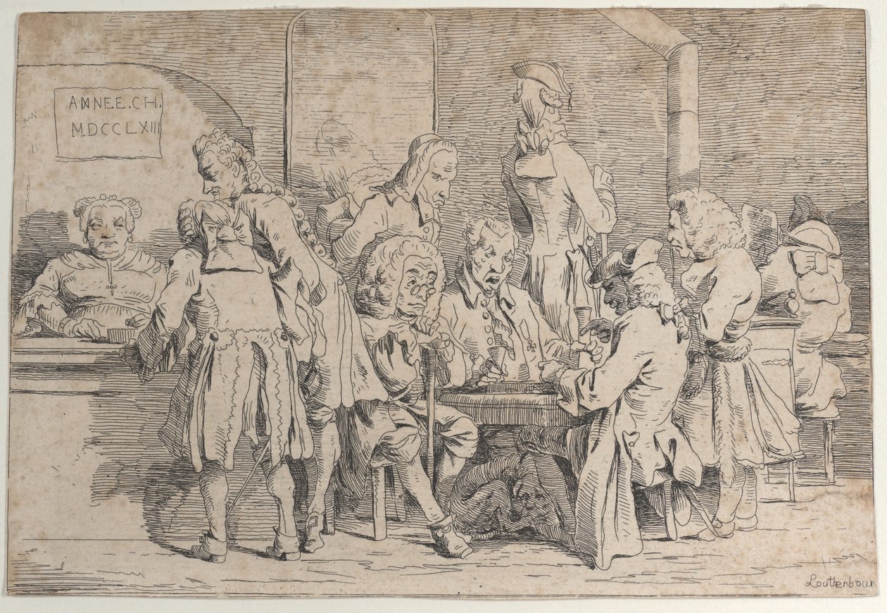 Spelar Tric Trac, 1763., 1763. av Philip James de Loutherbourg