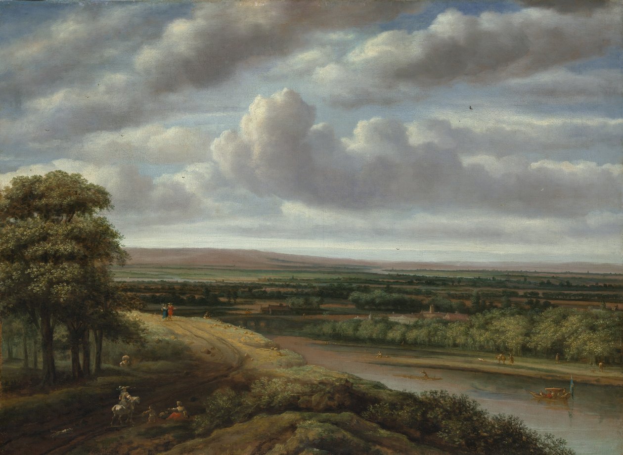 Ett vidsträckt skogslandskap, 1670-talet. av Philip Koninck