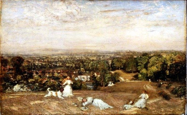 Barn som leker, Ludlow-promenader av Philip Wilson Steer