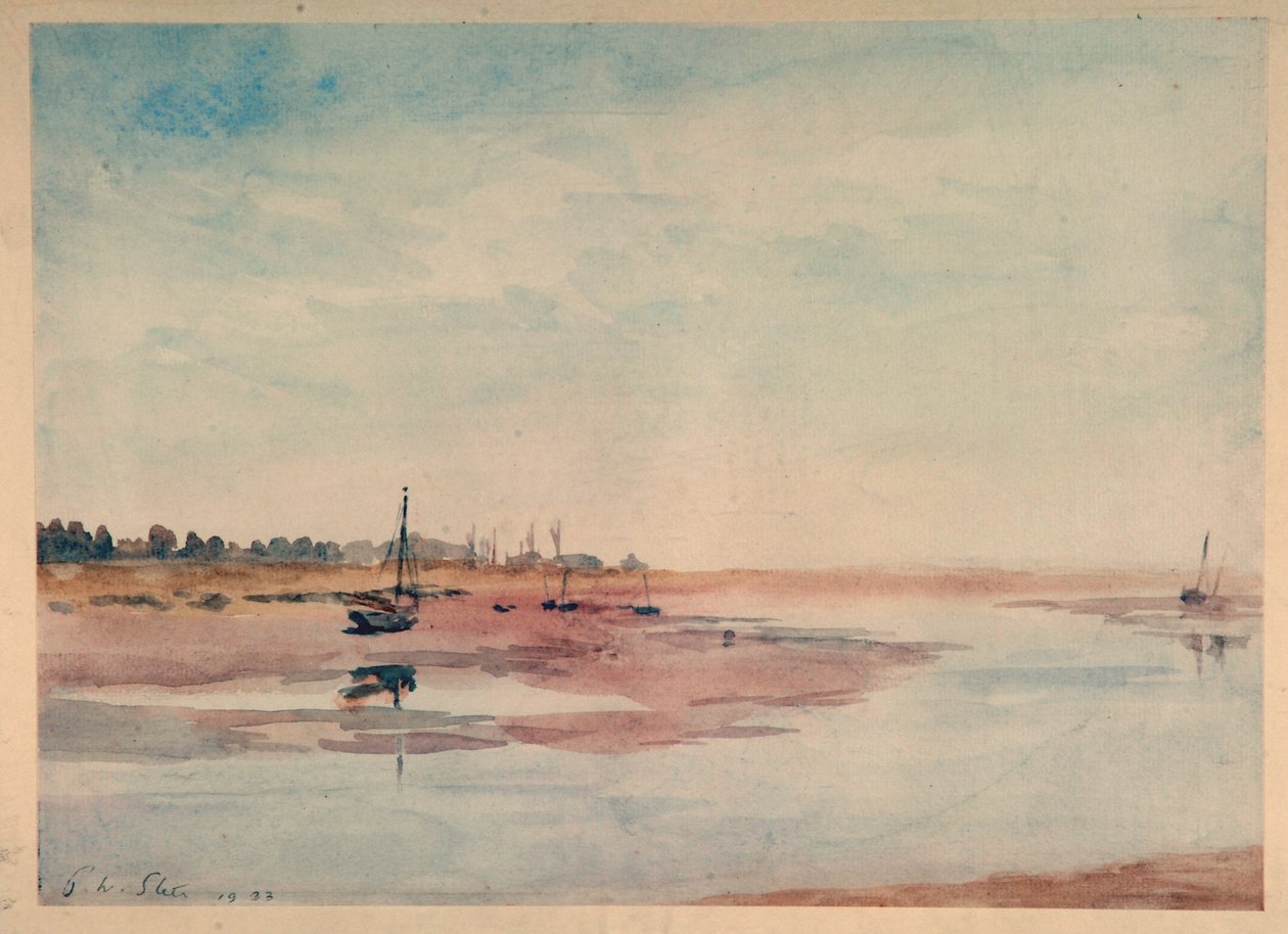 Strandade fiskebåtar, Maldon av Philip Wilson Steer