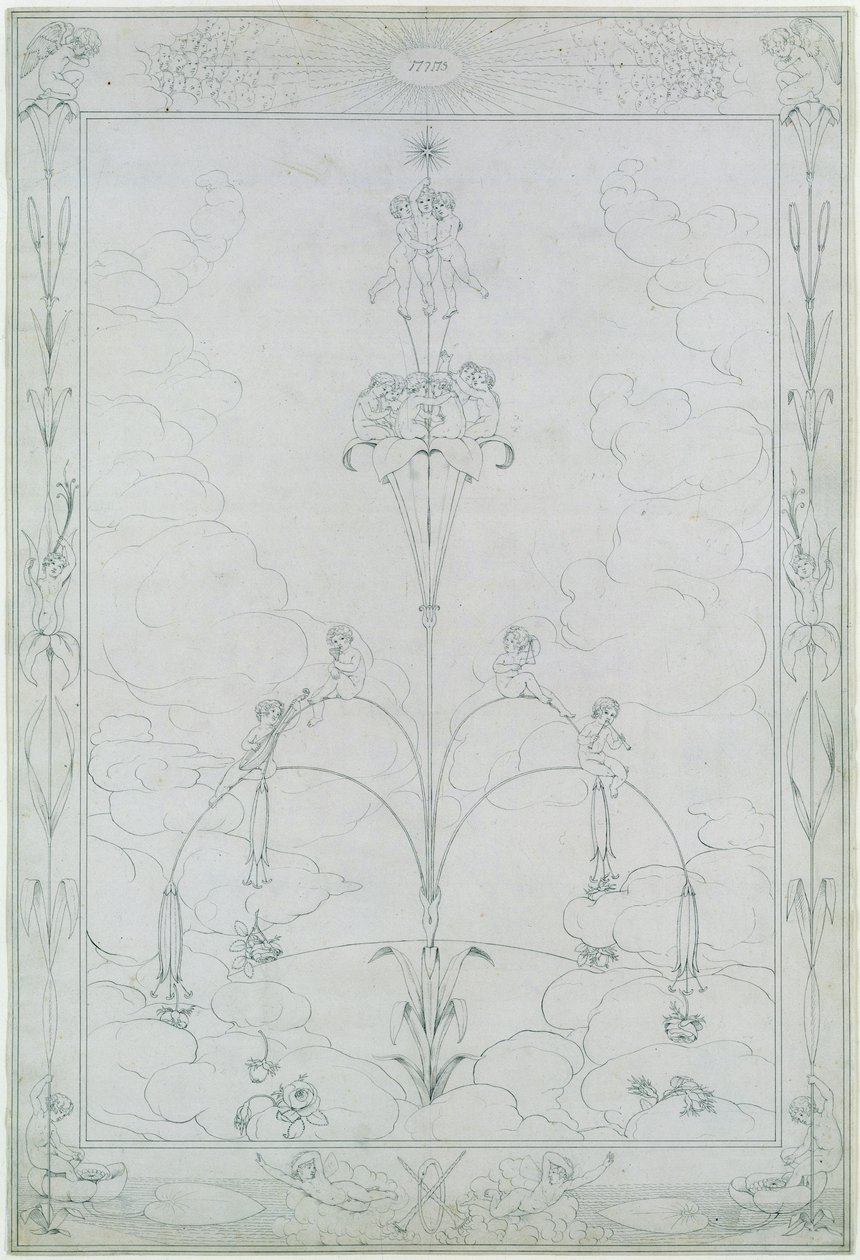 The Morning, 1803 (bläck på papper) (se även 141681) av Philipp Otto Runge