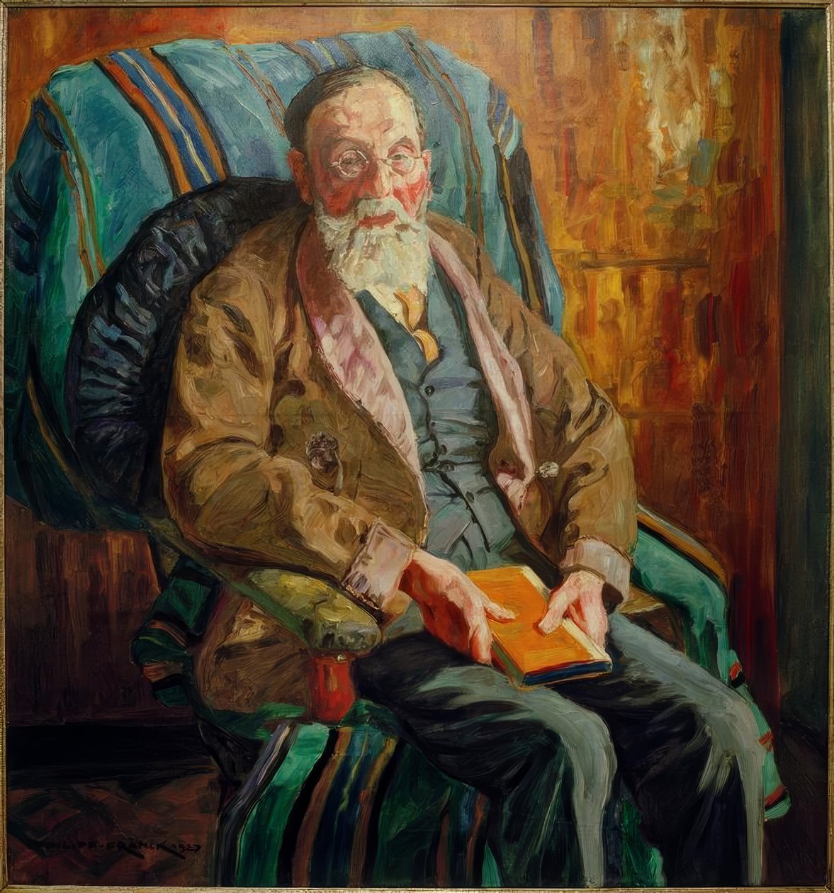 Porträtt av historikern Albert Ruppersberg av Philipp Franck