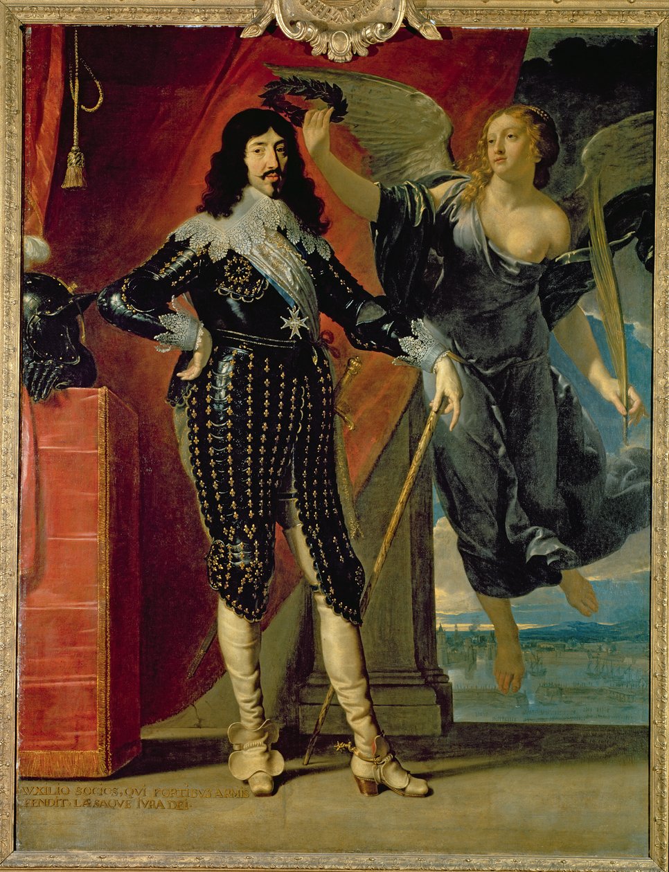 Ludvig XIII (1601-43) krönt av seger, 1635 av Philippe de Champaigne