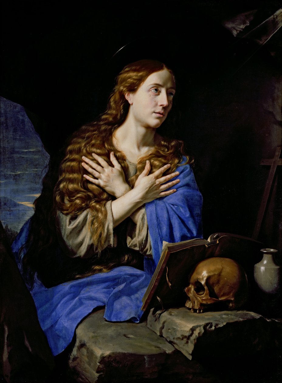 Den ångerfulla Magdalena, 1657 av Philippe de Champaigne