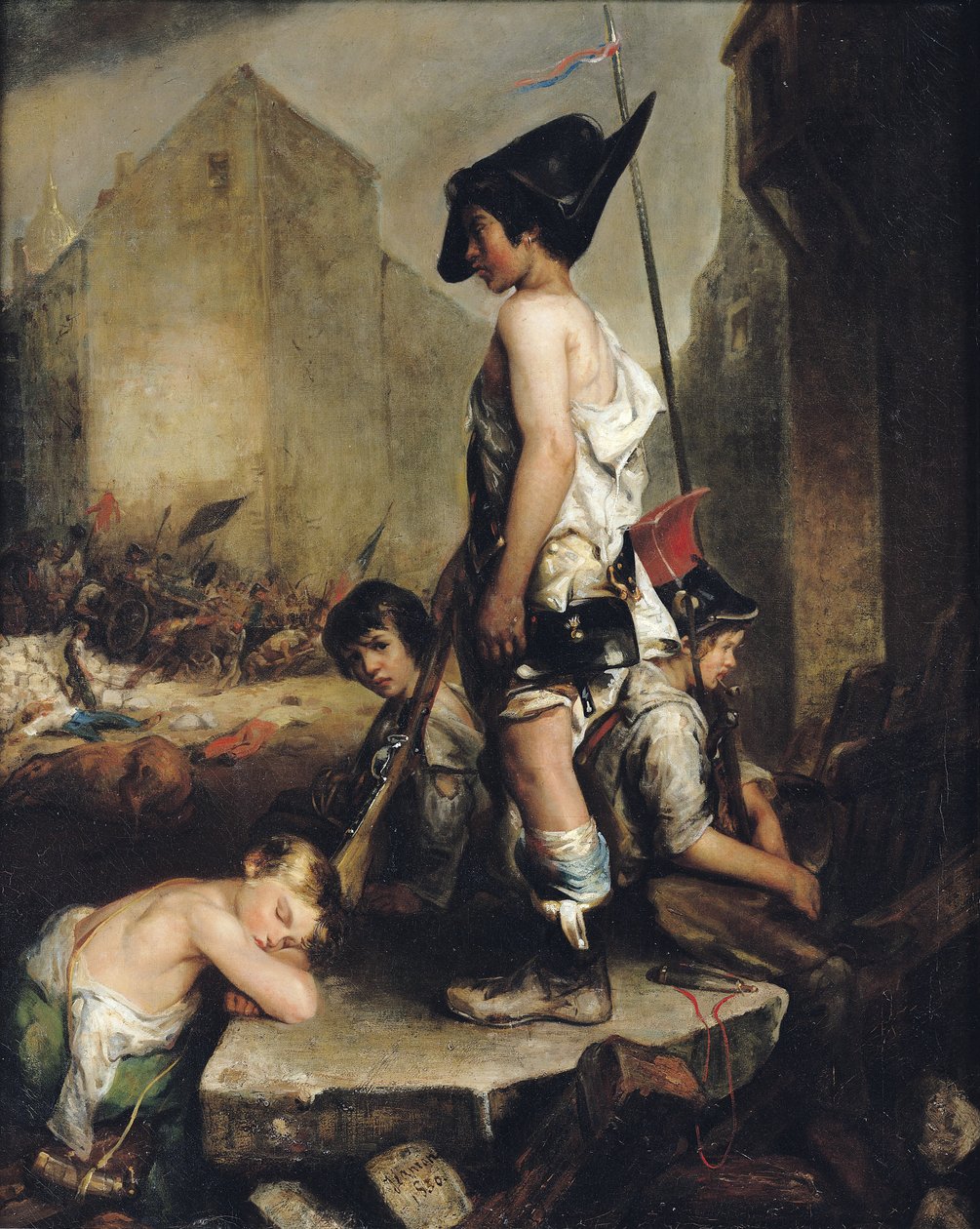 De små patrioterna, 1830 av Philippe Auguste Jeanron