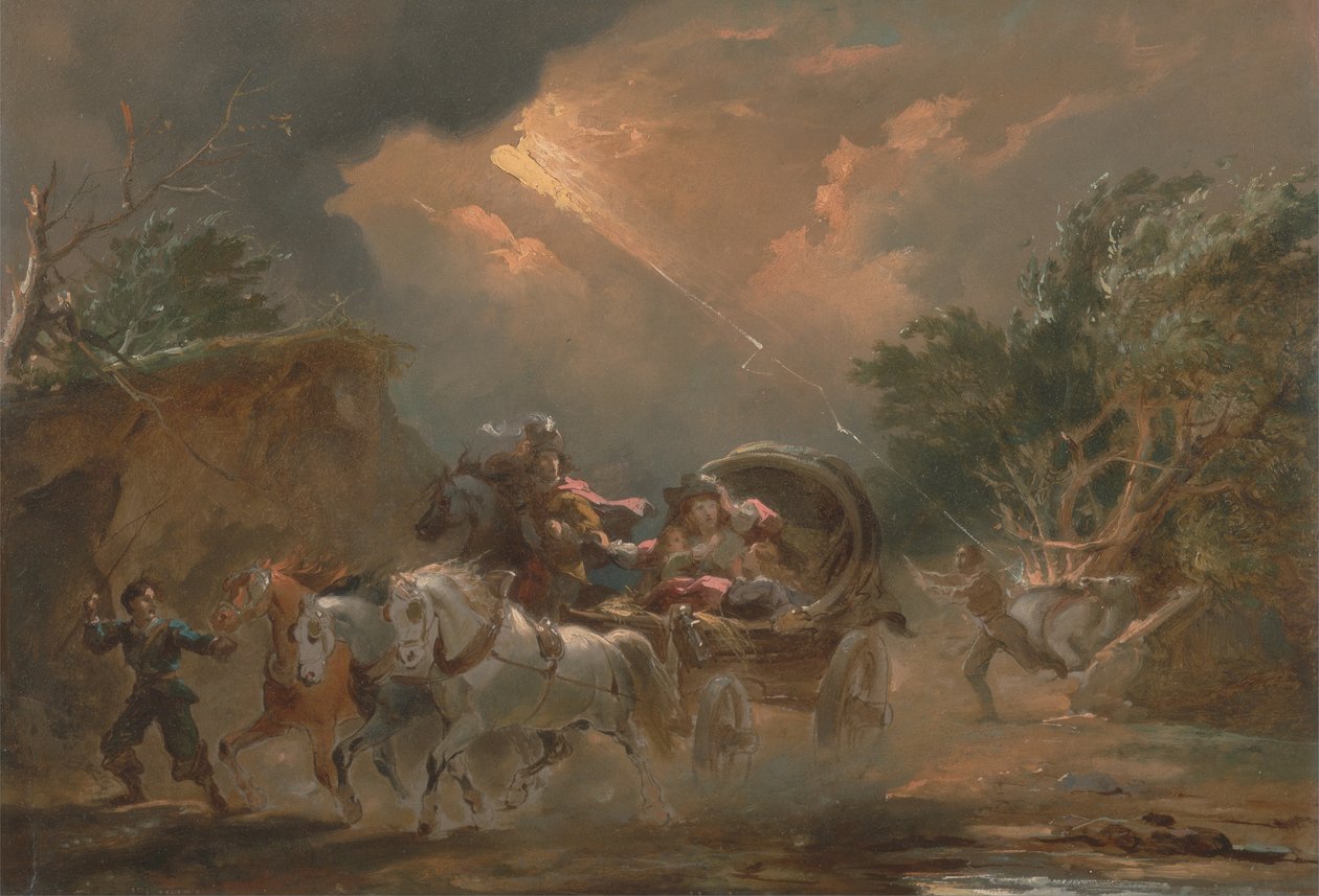 Coach in a Thunderstorm av Philippe Jacques de Loutherbourg