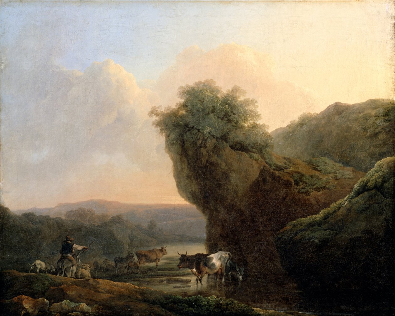 Landscape with Cattle av Philippe Jacques de Loutherbourg