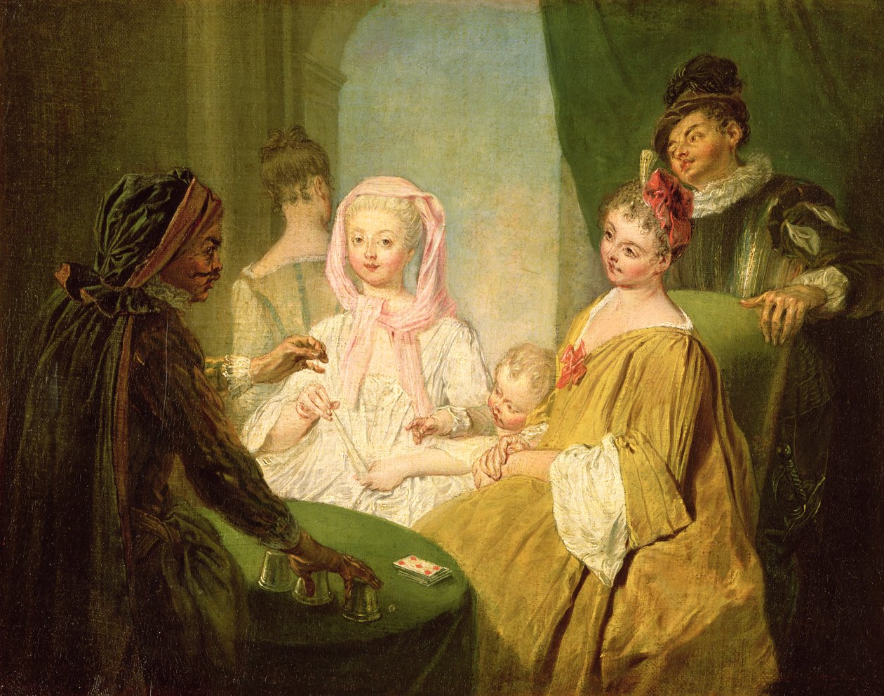 The Conjuror, 1720-25 swed av Philippe Mercier