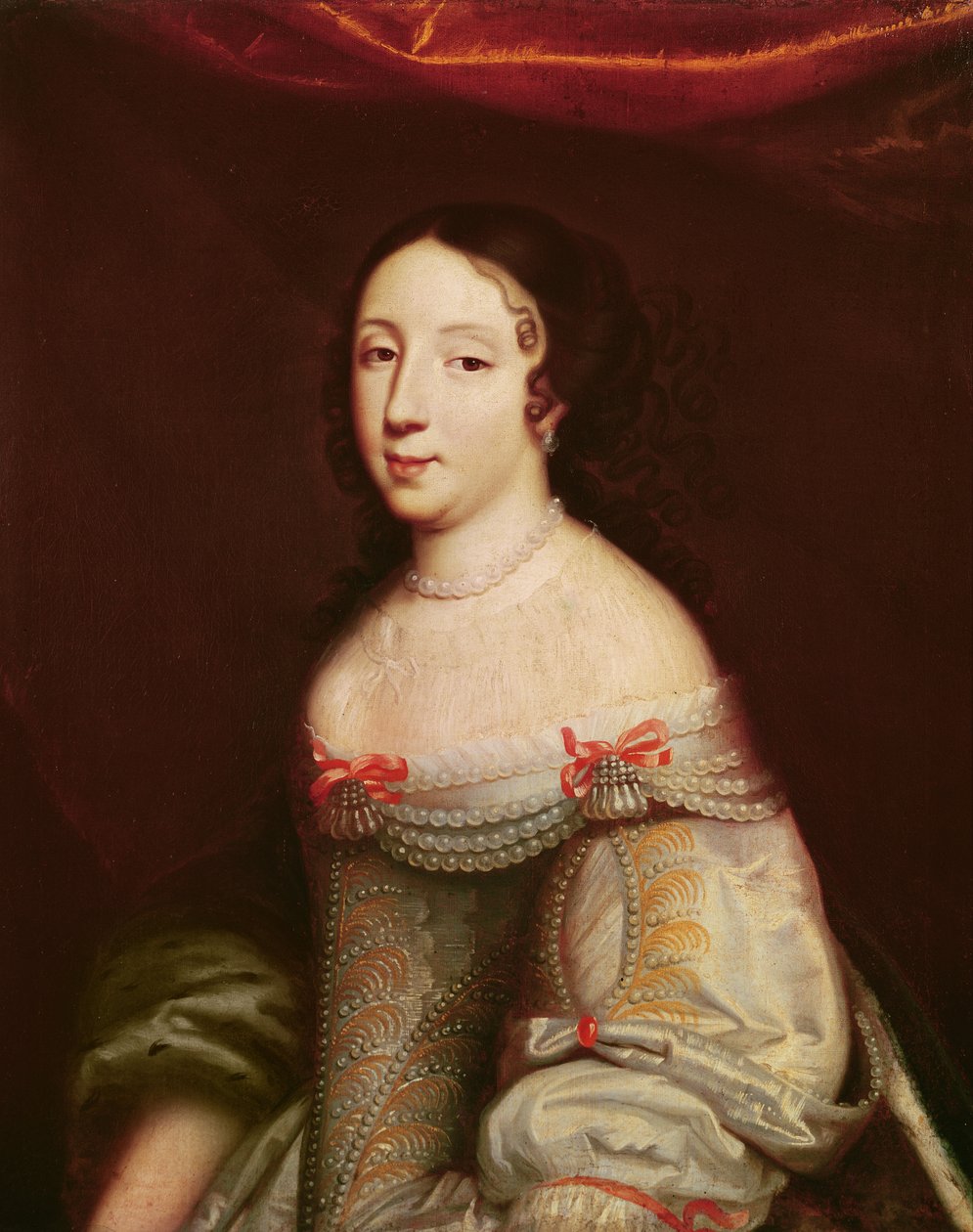 Porträtt av Anne av Österrike (1601-1666), infanta av Spanien, Frankrikes och Navarres drottninggemål (1615-1643) av Philippe de Champaigne