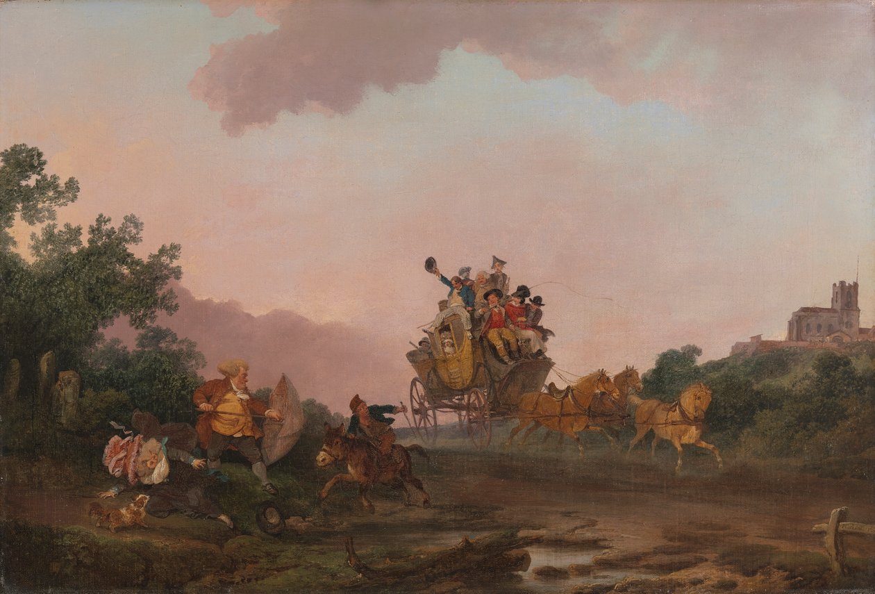 Revelers på en Coach av Philippe Jacques de Loutherbourg