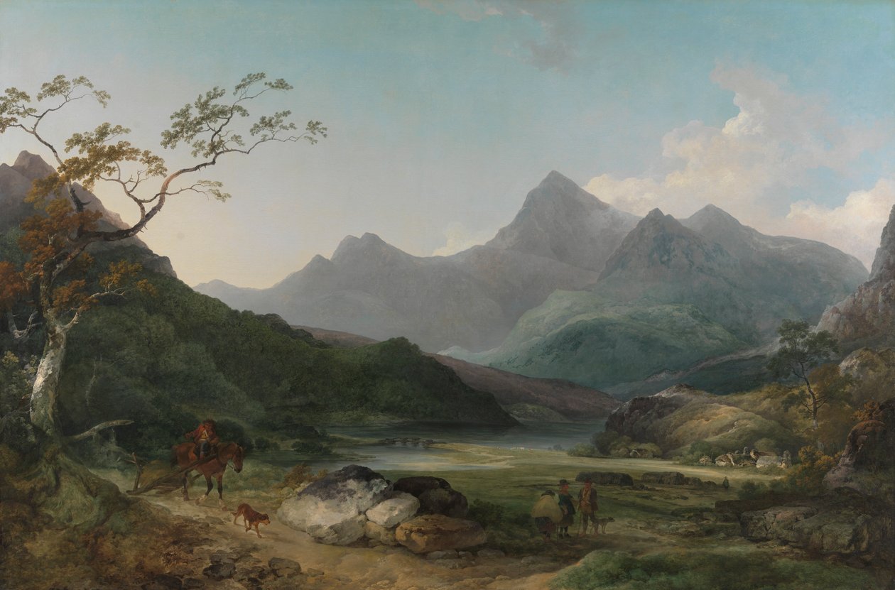 Snowdon från Capel Curig av Philippe Jacques de Loutherbourg