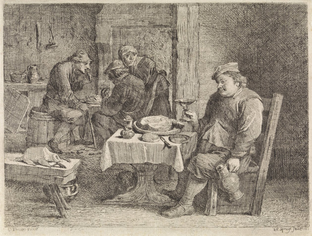 Lantgårdsinteriör av Philippe Lambert Joseph Spruyt