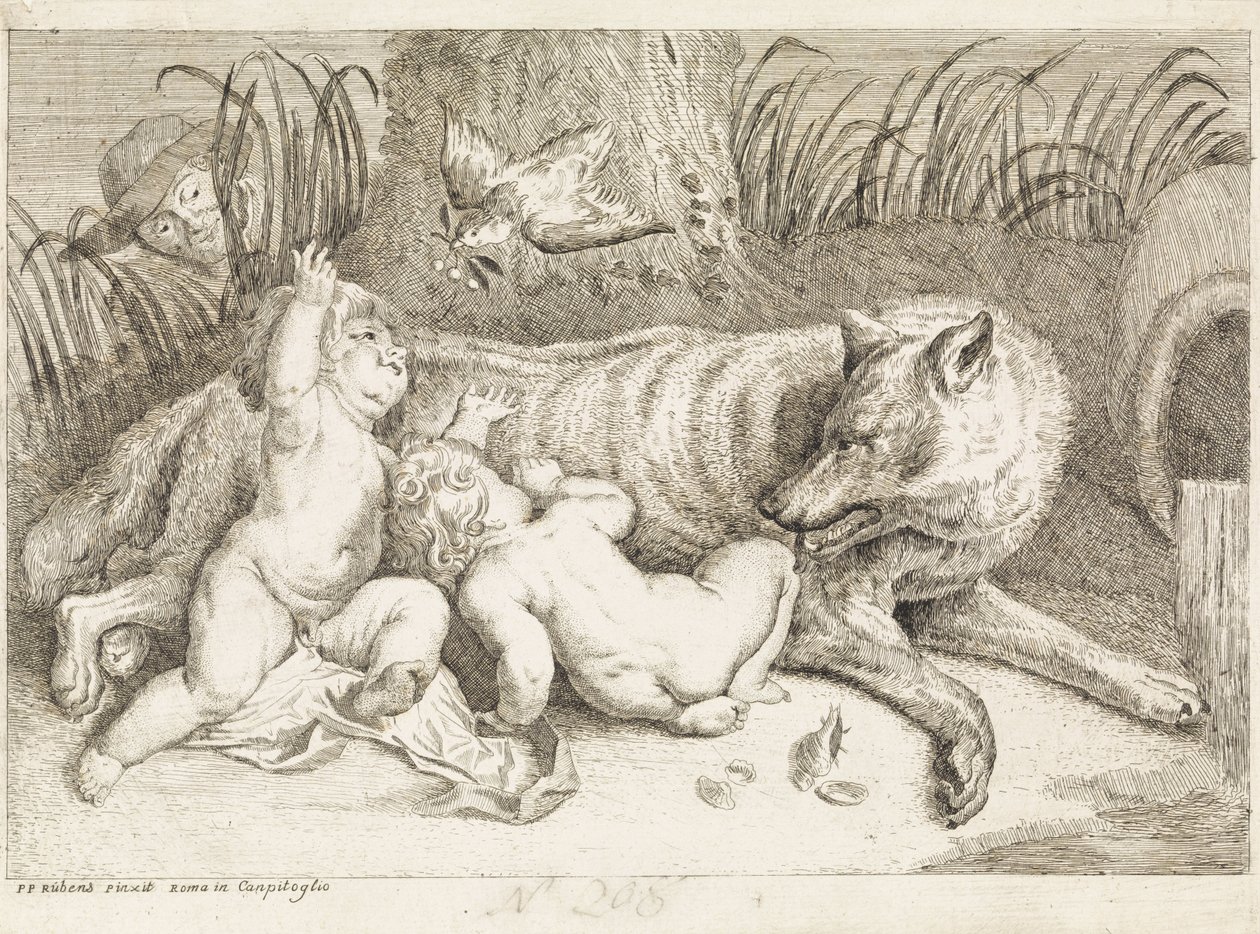Romulus och Remus av Philippe Lambert Joseph Spruyt
