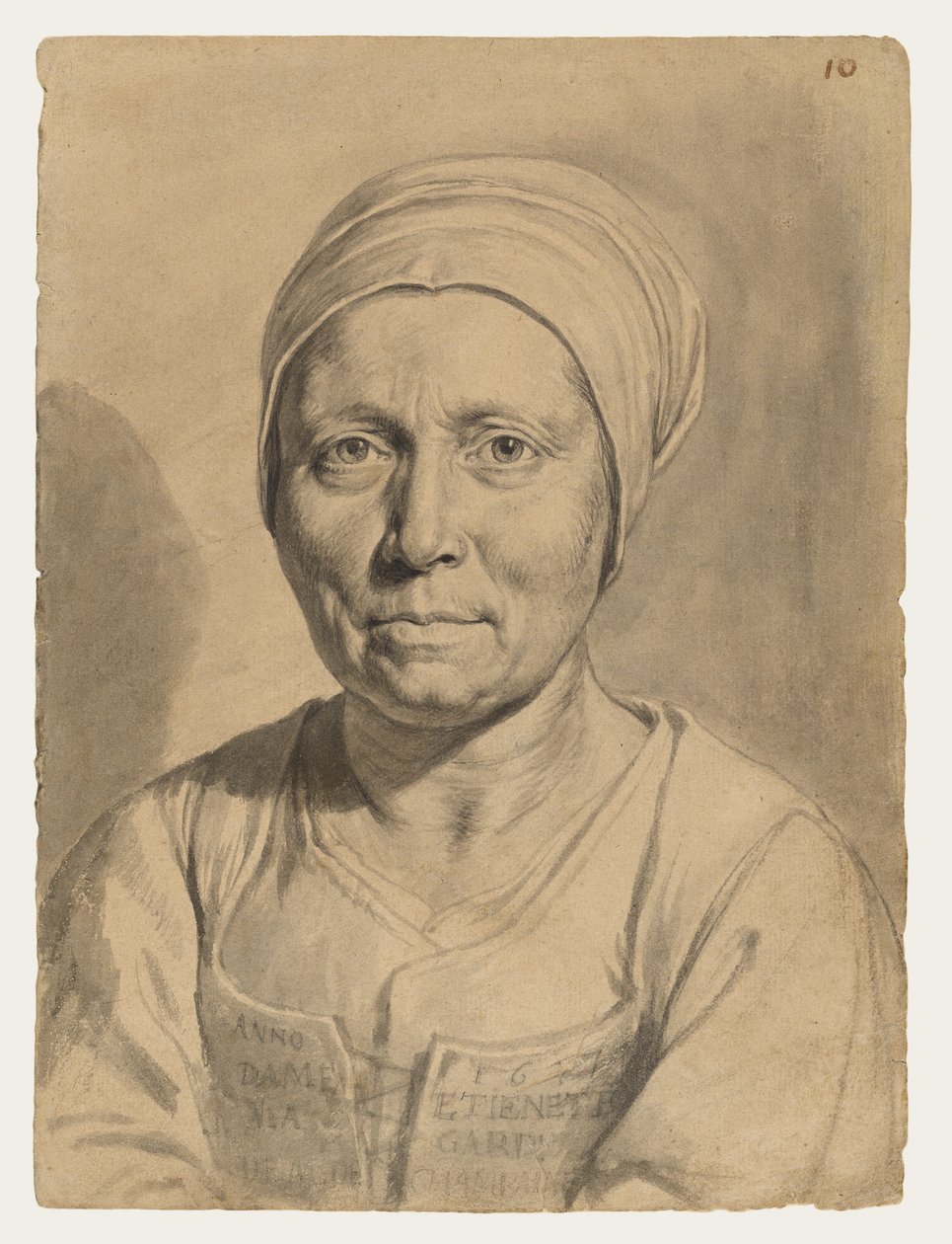 Porträtt av Dame Étiennette av Philippe de Champaigne