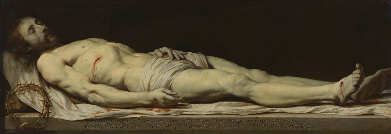 Den döde Kristus på sin dölje av Philippe de Champaigne