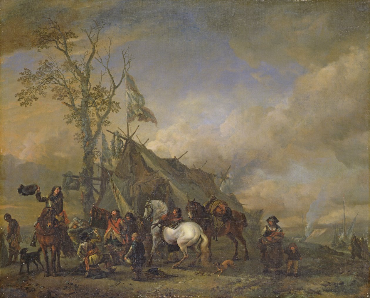 Kavalleristernas avresa av Philips Wouwerman
