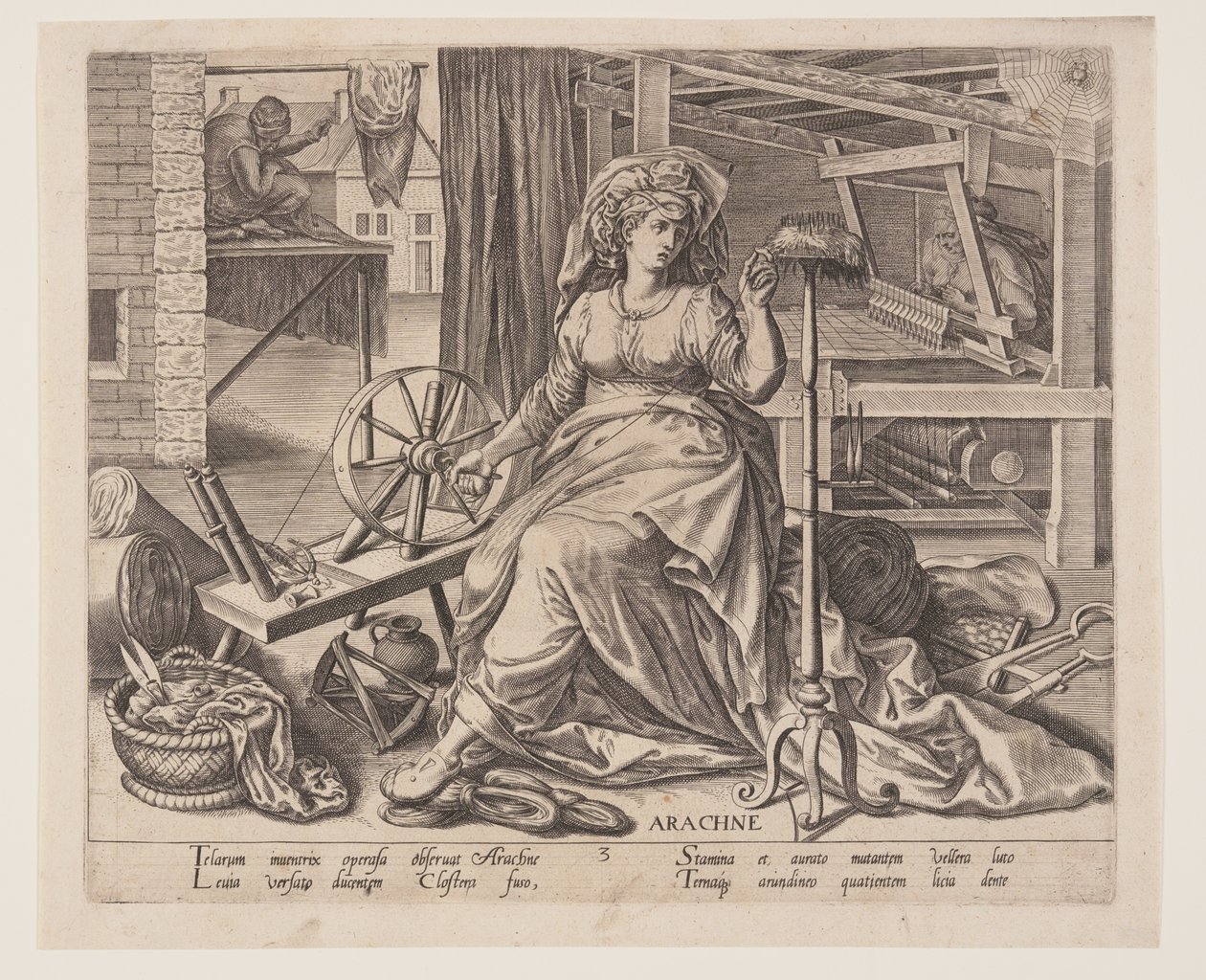 Arachne, från The Occupations av Philips Galle