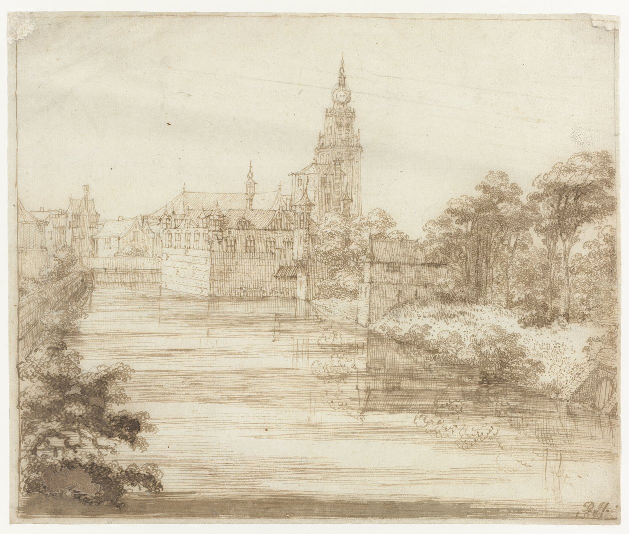Utsikt över Breda av Philips Huygens