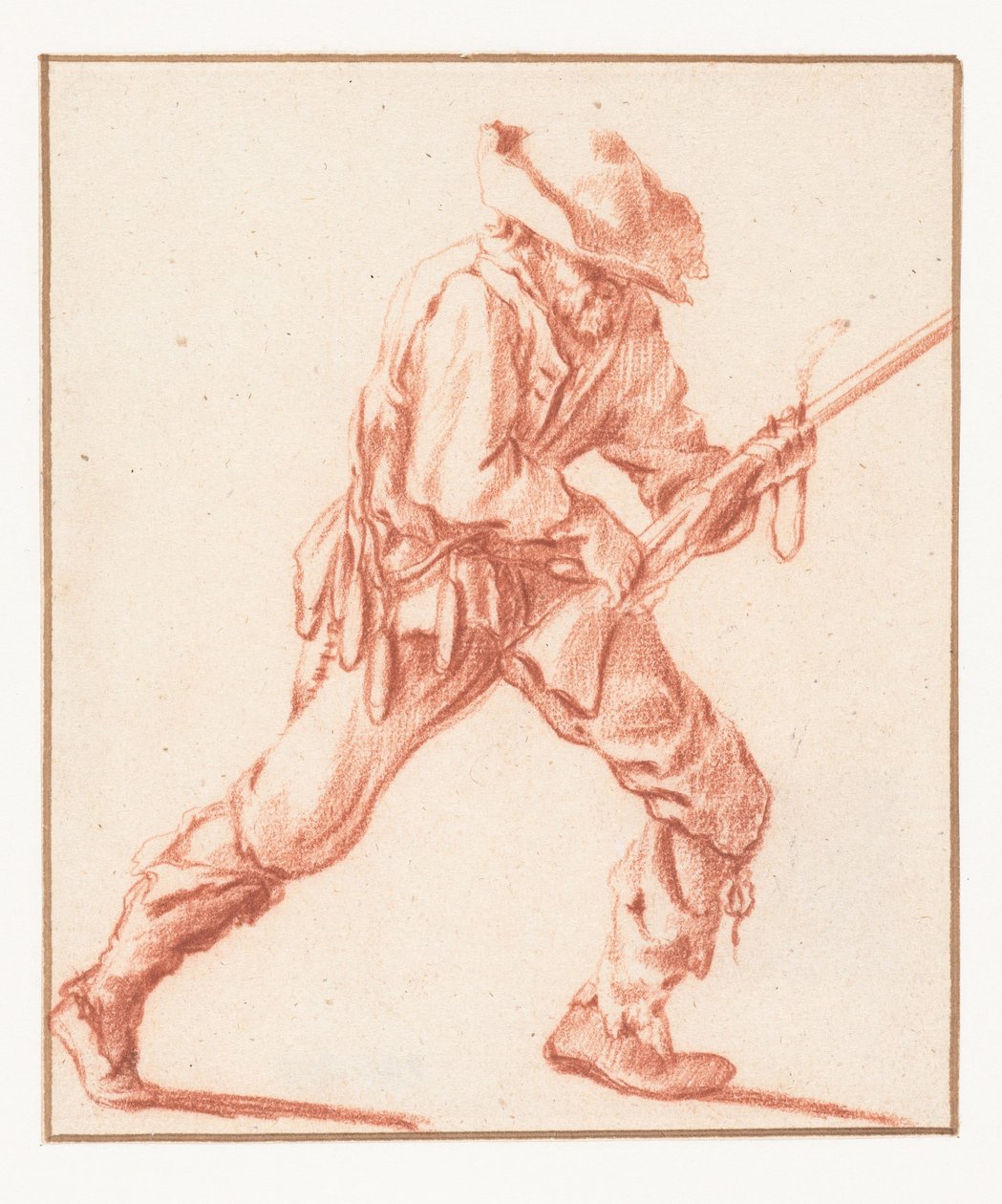Man som laddar ett gevär av Philips Wouwerman (copy after)