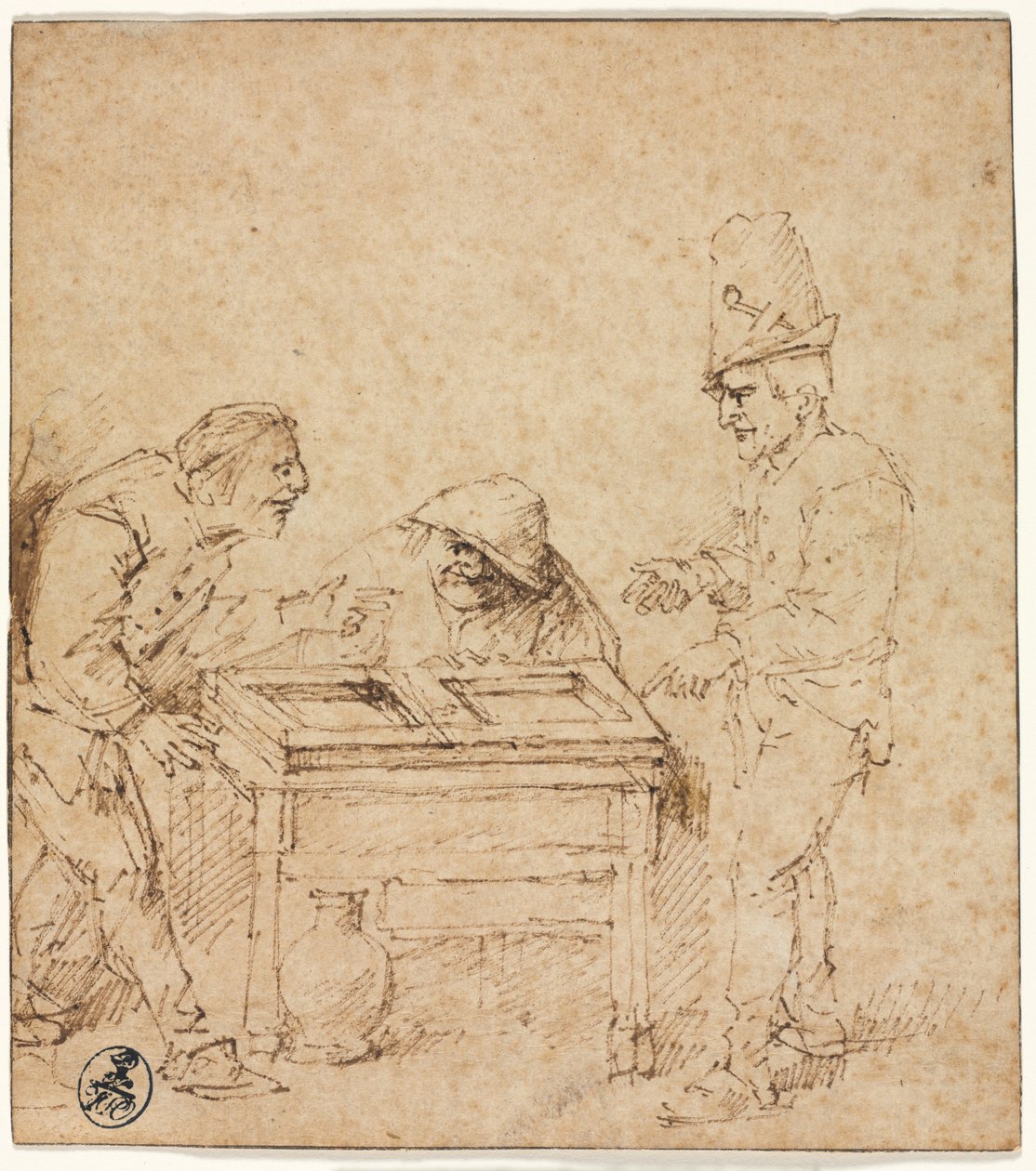 Tric-Trac-spelarna, ca. 1660. av Philips de Koninck