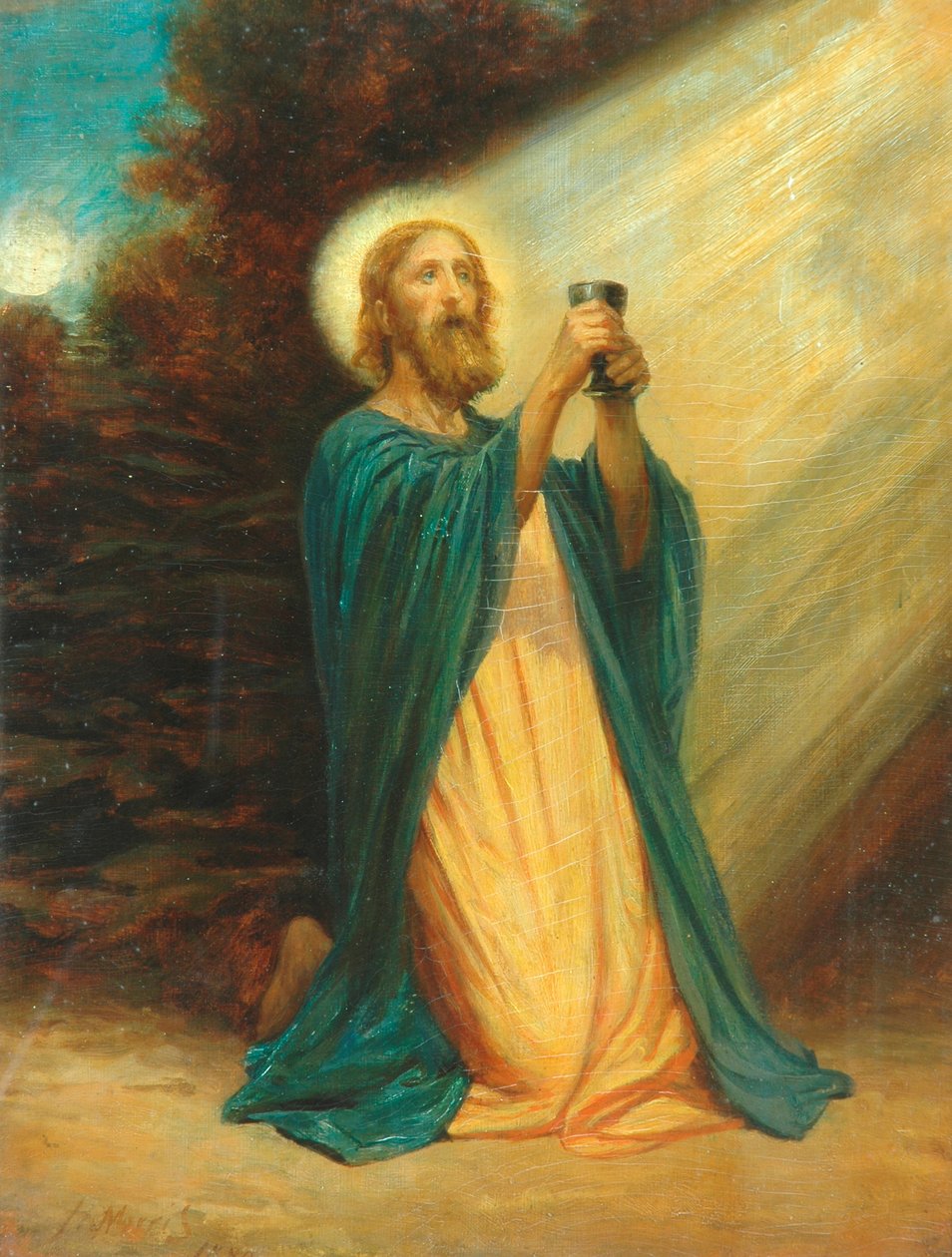 Kristus i Getsemane trädgård, 1889 av Phillip Richard Morris